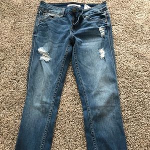 Medium wash ripped jeans